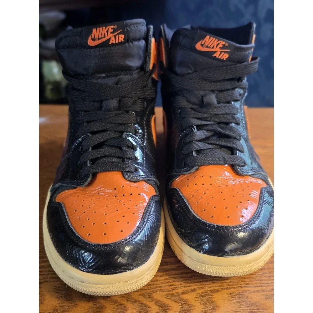 Jordan‎ Air Jordan 1 Retro High OG Shattered Backboard 8 Black/Orange Men's Sn…